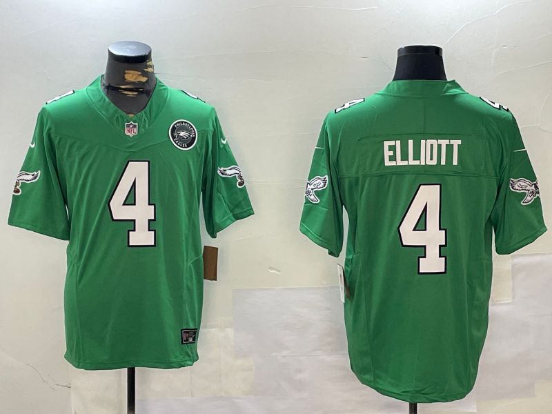 Men Philadelphia Eagles #4 Elliott Green Throwback 2024 Nike Vapor Limited NFL Jersey style 2